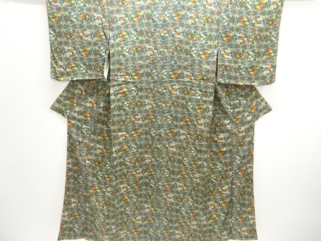 JAPANESE KIMONO / KOMON / FLOWER ROUNDEL